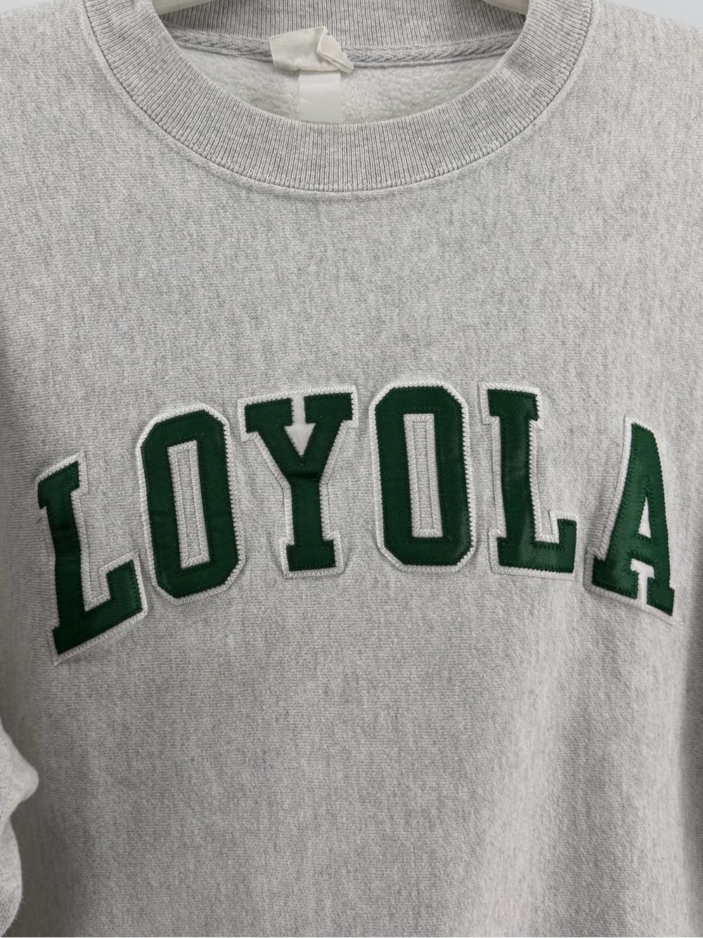 Vintage Champion Reverse Weave Loyola University Sweatshirt in Grey, Size Medium - Picture 2 of 6